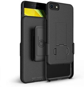 img 2 attached to 📱 BELTRON iPhone 7/8/SE 2020 Holster Case: Slim Rubberized Grip with Swivel Belt Clip & Built-In Kickstand