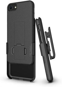 img 1 attached to 📱 BELTRON iPhone 7/8/SE 2020 Holster Case: Slim Rubberized Grip with Swivel Belt Clip & Built-In Kickstand