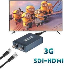 img 2 attached to 🔌 SDI to HDMI Converter with Loopout, 1080P@60Hz Audio Embedder - Supports HDMI 1.3, Auto Format Detection Extender for Camera CCTV