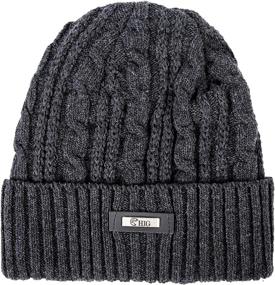 img 3 attached to HIG Winter Comfortable Beanie Fleece Outdoor Recreation in Outdoor Clothing