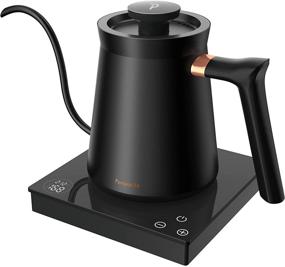 img 4 attached to Pansonite Gooseneck Electric Kettle: Temperature Control, Pour Over Tea Coffee Hot Water Boiler - 304 Stainless Steel, 1200W Quick Heating, 0.7 Liter, Matte Black