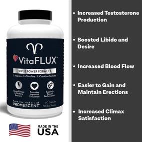 img 2 attached to 💪 VitaFLUX Male Performance Nitric Oxide Supplement - Boost Stamina, Energy, Recovery with L Arginine, L Citrulline, L Carnitine, Zinc, Magnesium - Amino Acids, 180 Capsules