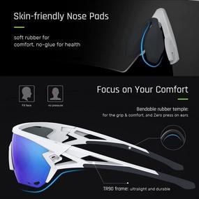 img 1 attached to 🕶️ Trendy TOREGE Polarized Sports Sunglasses for Men and Women: Ideal for Cycling, Running, Golfing, and Fishing - TR18