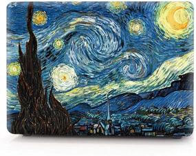 img 3 attached to 🌌 HRH Защитный чехол для ноутбука Starry Night - защитный жесткий чехол для MacBook Pro 15" с Touch Bar A1707 A1990 (выпуск 2018 2017 2016)