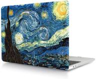 🌌 hrh starry night laptop body cover - protective hard case for macbook pro 15" with touch bar a1707 a1990 (2018 2017 2016 release) logo