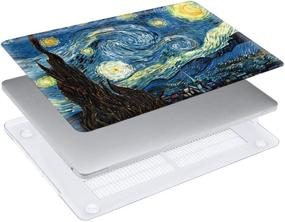 img 2 attached to 🌌 HRH Защитный чехол для ноутбука Starry Night - защитный жесткий чехол для MacBook Pro 15" с Touch Bar A1707 A1990 (выпуск 2018 2017 2016)