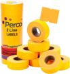 fluorescent orange perco labels labeler logo