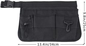 img 1 attached to 👜 Geboor Heavy Duty Oxford Gardening Tool Waist Bag Belt with 7 Pockets of Various Sizes and Depths - Tool Apron