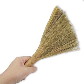 img 3 attached to 🧹 Small and Short Ann Lee Design Natural Whisk Sweeping Broom with Plain Handle