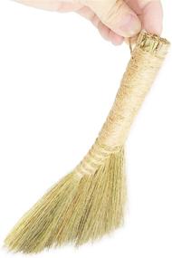 img 2 attached to 🧹 Small and Short Ann Lee Design Natural Whisk Sweeping Broom with Plain Handle