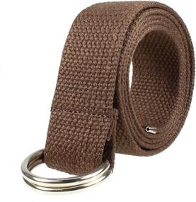 img 3 attached to Gelante Canvas Silver Military Women 2052 BLack Men's Accessories for Belts