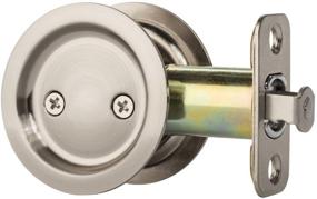 img 2 attached to 🚪 Dynasty Hardware Round Hall/Closet Passage Pocket Door Latch in Satin Nickel - Efficient and Stylish Solution