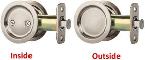 img 1 attached to 🚪 Dynasty Hardware Round Hall/Closet Passage Pocket Door Latch in Satin Nickel - Efficient and Stylish Solution