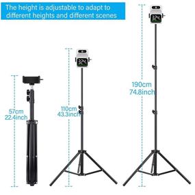 img 2 attached to YUESUO Thermometer Stand: Foldable & Adjustable Stand for Gorilla Gadgets, SOiOS, AGZ Thermometers - Threaded Dual Design