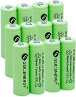 🔋 12 зеленых аккумуляторов oxwinou aa ni-mh 600mah 1,2v с возможностью зарядки - идеально подходят для наружных солнечных фонарей, садовых фонарей, пультов, мышей логотип