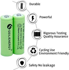 img 1 attached to 🔋 12 зеленых аккумуляторов OXWINOU AA Ni-MH 600mAh 1,2V с возможностью зарядки - Идеально подходят для наружных солнечных фонарей, садовых фонарей, пультов, мышей