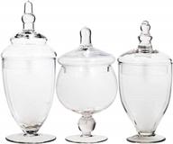 🏺 home essentials 3013 apothecary jar bb terra set of 3: versatile and stylish storage solution for any home логотип