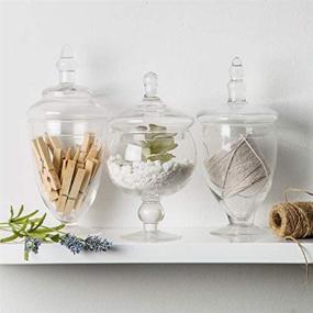 img 1 attached to 🏺 Home Essentials 3013 Apothecary Jar BB Terra Set of 3: Versatile and Stylish Storage Solution for any Home