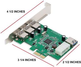 img 2 attached to 🟢 Syba SY-PEX20135 USB 3.0 PCIe 2.0 x1 Etron Chipset - 4 Port Green