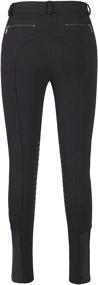 img 2 attached to 👖 HR Farm Ladies Middle Rise Knee Patch Silicone Knit Breeches: Ultimate Comfort for Women Riders