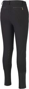 img 3 attached to 👖 HR Farm Ladies Middle Rise Knee Patch Silicone Knit Breeches: Ultimate Comfort for Women Riders