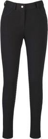 img 4 attached to 👖 HR Farm Ladies Middle Rise Knee Patch Silicone Knit Breeches: Ultimate Comfort for Women Riders