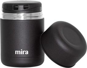 img 1 attached to 🥣 Stay Fresh All Day with MIRA 20 oz Lunch Thermos - Vacuum Insulated Stainless Steel Food Jar in Black