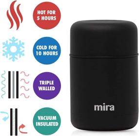 img 2 attached to 🥣 Stay Fresh All Day with MIRA 20 oz Lunch Thermos - Vacuum Insulated Stainless Steel Food Jar in Black