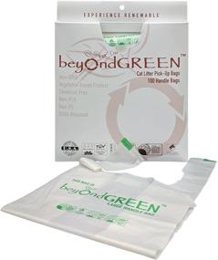 img 3 attached to beyondGREEN Plant-Based Cat Litter Poop Waste Pick-Up Bags - Convenient Handles - 100 Bags - Large Size