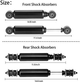 img 1 attached to 🔧 High-Performance Front and Rear Shocks for Club Car DS Gas & Electric 1988-Up, Precedent Gas & Electric 2004-Up - OEM Replacement: 1014235, 1014236, 1010991, 1015813, 1013164 (Set of 2 Front + 2 Rear Shocks)