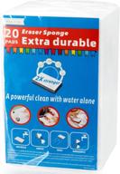 🧽 premium 20-pack of 2x extra durable magic cleaning pads eraser sponges - effortlessly remove stains and marks without chemicals, ideal for kitchen, washing up, and universal cleaning tasks logo