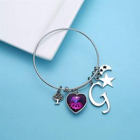 img 3 attached to MONOOC Horse Gifts: Dainty Gold Bracelets for Girls, Women, and Horse Lovers – Charm Bracelets with Initial Heart Letter, Horse Themed Jewelry