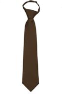 👔 14 inch zipper necktie for boys - solid formal tuxedo accessory logo