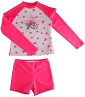 👙 dayu unisex kids rashguard set - two piece swimsuit upf 50+ uv protection - ages 4-14 years logo