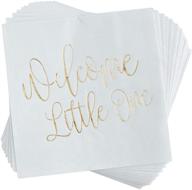 baby shower party supplies, 👶 bulk pack of 50 paper napkins logo