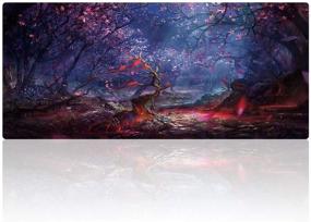 img 4 attached to 🖱️ Cmhoo XXL Professional Large Gaming Mouse Pad & Computer Game Mat (35.4x15.7x0.1IN, 90x40 Forest)