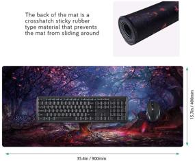 img 3 attached to 🖱️ Cmhoo XXL Professional Large Gaming Mouse Pad & Computer Game Mat (35.4x15.7x0.1IN, 90x40 Forest)