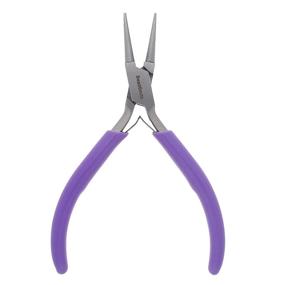 img 2 attached to 🔮 Super-fine Purple Handle Round Nose Pliers with Spring - Precision Crafting Tool