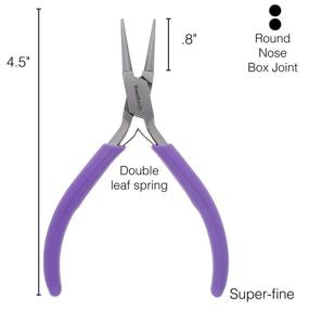 img 3 attached to 🔮 Super-fine Purple Handle Round Nose Pliers with Spring - Precision Crafting Tool