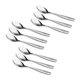 img 4 attached to 9 Piece Stainless Steel Kids Spoons: Safe Flatware for Children and Toddlers, Perfect for Home and Preschools