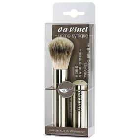 img 1 attached to da Vinci Shaving Series 275 UOMO Synique 🪒 Shaving Brush: Synthetic Bristles, Retractable Metal Handle, 18mm Width