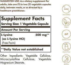 img 3 attached to 🌞 Сольгар L-лизин 500 мг - Способствует сохранению кожи и губ - Поддержка коллагена - Усиленное усвоение - Не содержит ГМО, веганский, без глютена - 250 порций