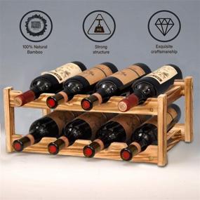 img 3 attached to 🍷 KALINCO Wine Rack - Stylish 2-Tier Countertop Storage for 8 Bottles - Perfect for Home Kitchen and Bar