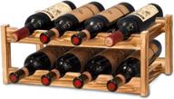 🍷 kalinco wine rack - stylish 2-tier countertop storage for 8 bottles - perfect for home kitchen and bar logo