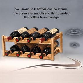 img 1 attached to 🍷 KALINCO Wine Rack - Stylish 2-Tier Countertop Storage for 8 Bottles - Perfect for Home Kitchen and Bar