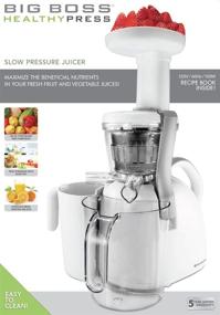 img 1 attached to 🥤 The Big Boss 9192 White Slow Juicer: Nutrient-Rich, Health-Boosting Juice Maker