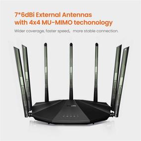 img 1 attached to Tenda AC23 Smart WiFi Router - Dual Band Gigabit Wireless (2033 Mbps) for Home: 4X4 MU-MIMO, 1400 sq ft Coverage, Alexa Compatible