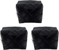 kingsley quilted zippered cosmetic case logo