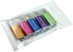 img 3 attached to EASTFUN 8GB флеш-накопитель USB - 5 шт. | USB 2.0 флешка в разных цветах