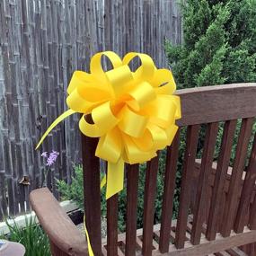 img 1 attached to 🎁 Set of 6 Large Pull Bows - 8" Wide, Spring Pastels Easter Ribbons in Lavender, Mint, Yellow, Rose - Perfect for Gift Baskets, Spring Decorations, Birthdays, Christmas, Fundraisers, School Dances